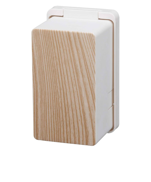 コンセントガード　ウッディ　ホワイト