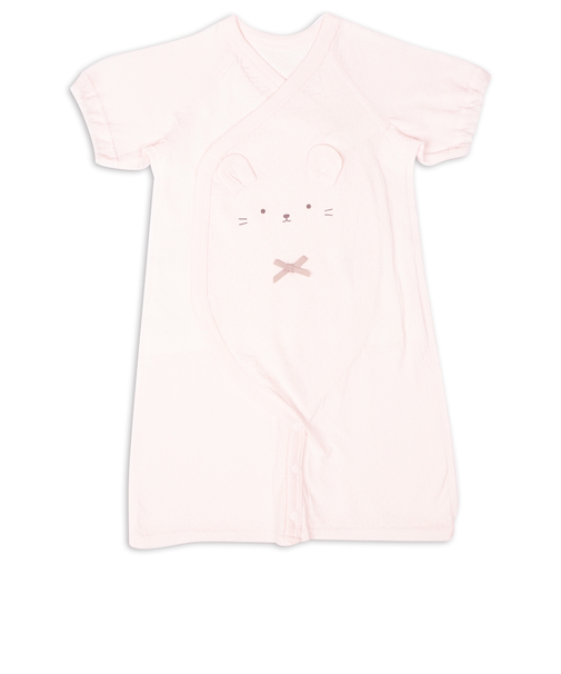 半袖　ドレスオール　肌着付　ピンク