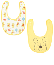 2枚組スタイ　くまのプーさん　総柄＆ワンポイント クリーム