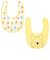 2枚組スタイ　くまのプーさん　総柄＆ワンポイント クリーム