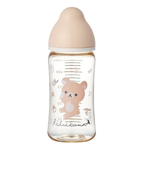 マルチフィット 広口タイプ プラスチック製 ほ乳びん 240ml リラックマ