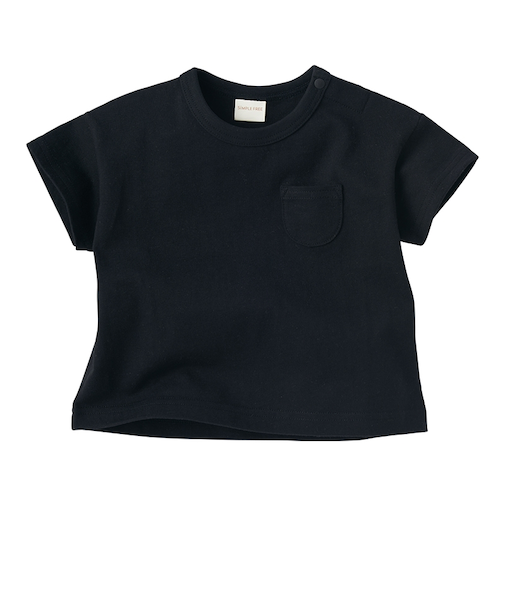 [ベビー]いつものTシャツ　半袖　天竺素材　ブラック