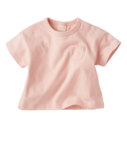 [ベビー]いつものTシャツ　半袖　天竺素材　ピンク