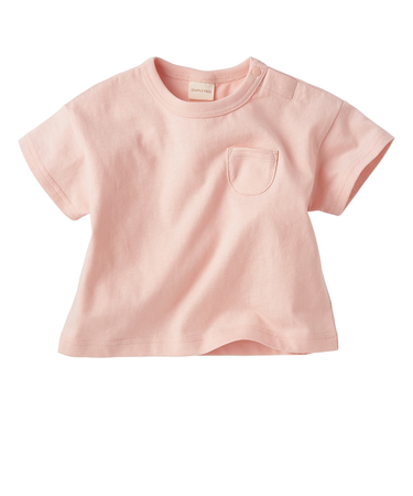 [ベビー]いつものTシャツ　半袖　天竺素材　ピンク