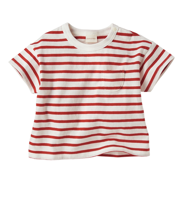 [ベビー]いつものTシャツ　半袖　天竺素材　レッド