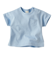 [ベビー]いつものTシャツ　半袖　天竺素材　サックス