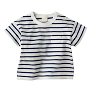 [ベビー]いつものTシャツ　半袖　天竺素材　ブルー