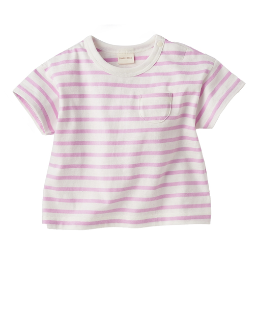 [ベビー]いつものTシャツ　半袖　天竺素材　パープル