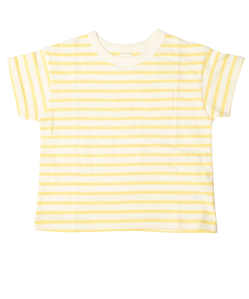 [キッズ]いつものTシャツ　半袖　天竺素材　イエロー