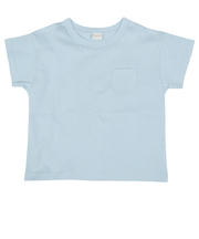 [キッズ]いつものTシャツ　半袖　天竺素材　サックス