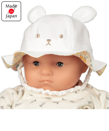 [42・44・46cm]キャペリンハット　うさ耳　パステル　オフホワイト
