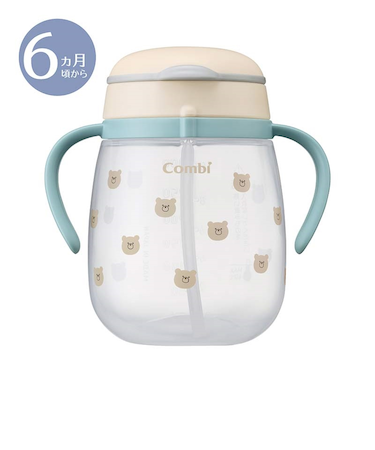 [340ml]ラクマグ 漏れないストローR くまさん