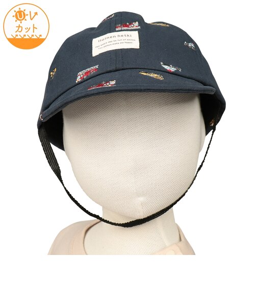 48～50・52～54cm]キャップ 総柄刺しゅう ネイビー｜アカチャンホンポ