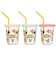 [230ml]ストロー付タンブラー 3個 ミッキーフレンズ風船