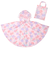 レインポンチョ　おはな　ピンク