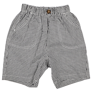 [ベビー]ショートパンツ　先染チェック ブラック