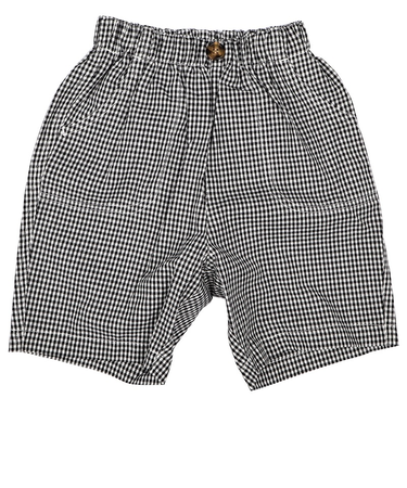 [ベビー]ショートパンツ　先染チェック ブラック