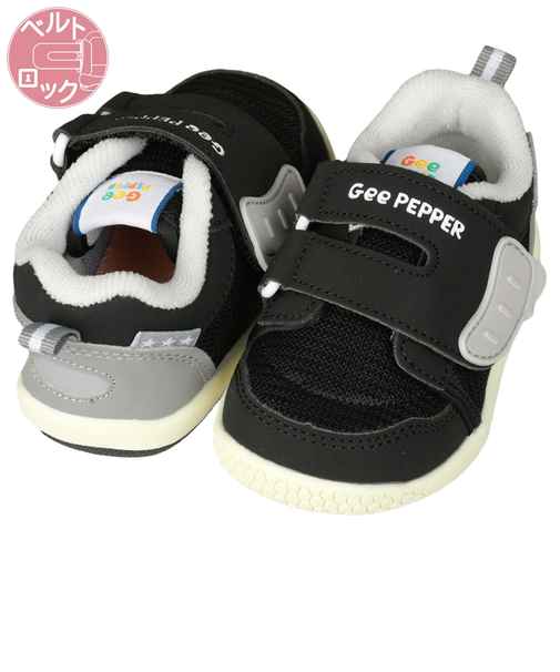 [15.0～16.0cm]履かせやすいシューズ　ブラック