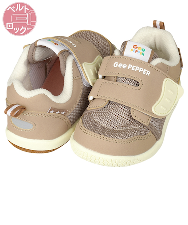 [15.0～16.0cm]履かせやすいシューズ　ベージュ