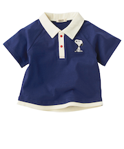 [ベビー]ポロシャツ　SNOOPY75ネイビー