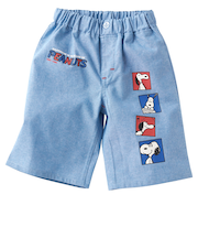 [ベビー]ハーフパンツ　SNOOPY75サックス