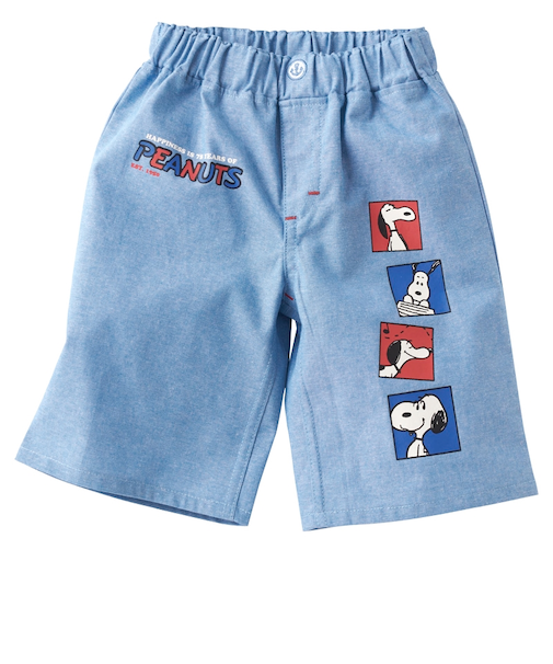 [ベビー]ハーフパンツ　SNOOPY75サックス