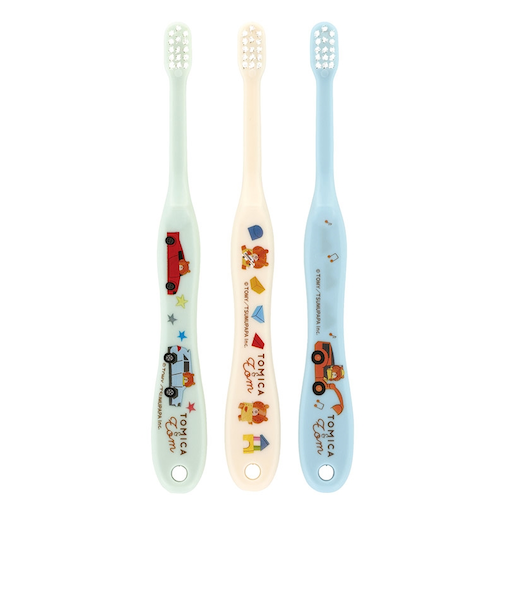 乳児用 歯ブラシ 3本セット トミカとトム