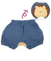 ふっくらパンツ　おしりアニマル　ライオン　ブルー