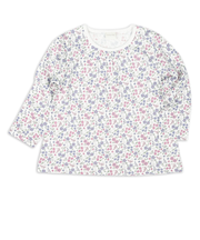 [ベビー]長袖　Tシャツ　総柄　パープル