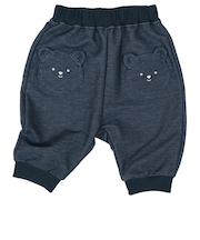 [ベビー]7分丈パンツ　アニマルポケット　ネイビー