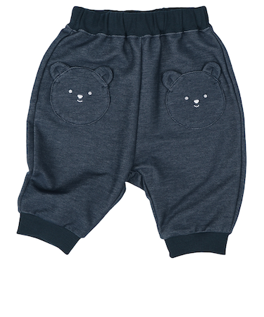 [ベビー]7分丈パンツ　アニマルポケット　ネイビー
