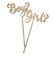 木製ケーキトッパー　ジェンダーリビール