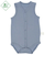 [ベビー]おしゃれインナー　袖なし　前開き　ロンパース　ブルー