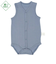 [ベビー]おしゃれインナー　袖なし　前開き　ロンパース　ブルー