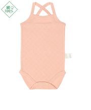 [ベビー]おしゃれインナー　キャミソールロンパース　ピンク