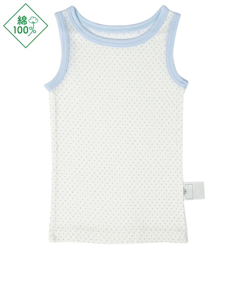 [ベビー]おしゃれインナー　タンクトップ　サックス