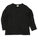 [キッズ]いつものＴシャツ　長袖　天竺素材　ブラック