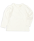 [ベビー]いつものＴシャツ　長袖　天竺素材　襟付き　オフホワイト