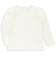 [キッズ]いつものＴシャツ　長袖　天竺素材　襟付き　オフホワイト