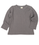 [ベビー]いつものＴシャツ　長袖　ワッフル素材　チャコールグレー