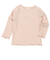 [ベビー]いつものＴシャツ　長袖　テレコ素材　ピンク