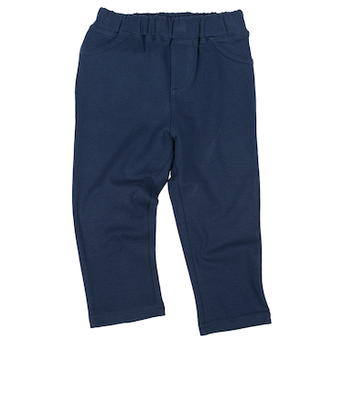 [キッズ]いつものパンツ　7分丈　摩擦に強い　ネイビー