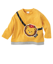 [ベビー]長袖　Tシャツ　サガラトロンプ　イエロー