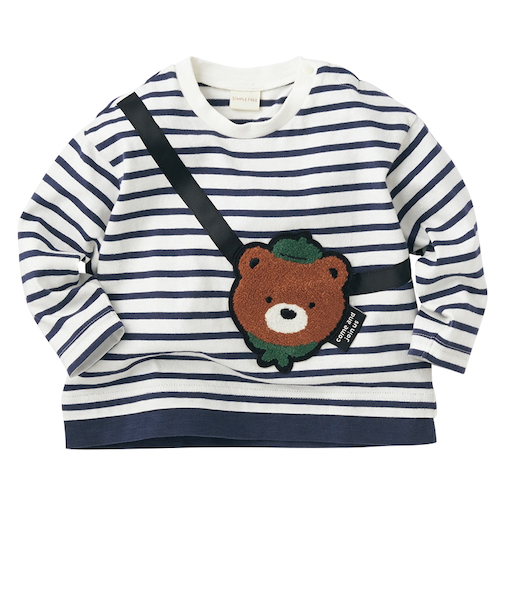 [ベビー]長袖　Tシャツ　サガラトロンプ　ネイビー