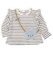 [ベビー]長袖Tシャツ　トロンプ　ブラック