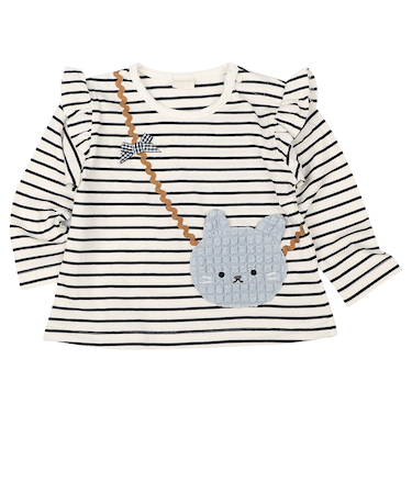 [ベビー]長袖Tシャツ　トロンプ　ブラック