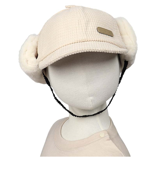 [48～54cm]フライトキャップ　ワッフルコーデュロイ アイボリー