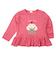[キッズ]長袖Tシャツ　胸モチーフ　ピンク