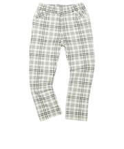 [キッズ]いつものパンツ10分丈　裏毛　レギュラー　柄　グレー