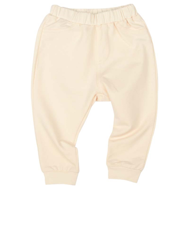 [ベビー]いつものパンツ10分丈　裏毛　ゆったりフィット　アイボリー